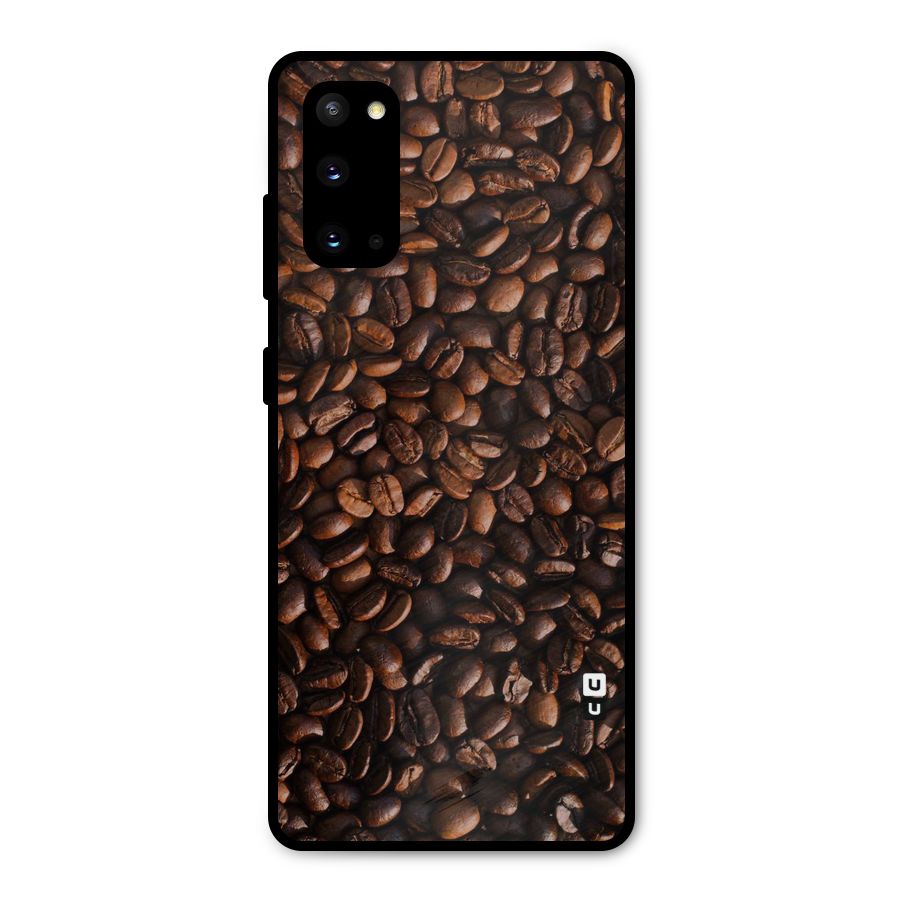 Coffee Beans Scattered Metal Back Case for Galaxy S20