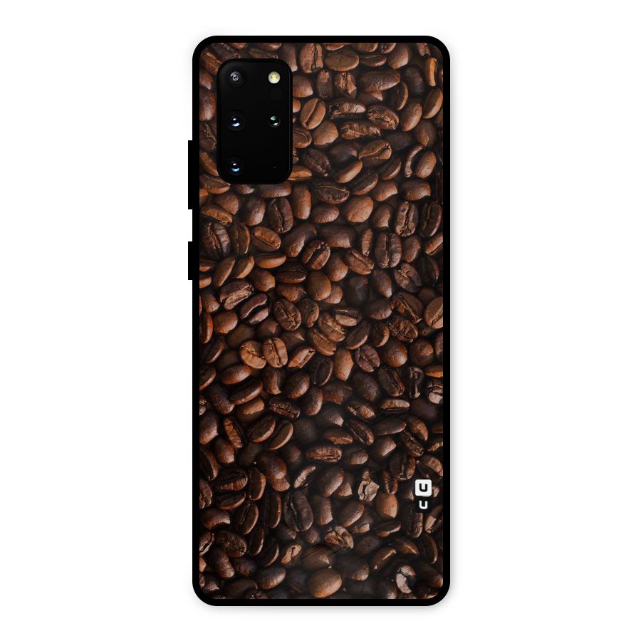 Coffee Beans Scattered Metal Back Case for Galaxy S20 Plus