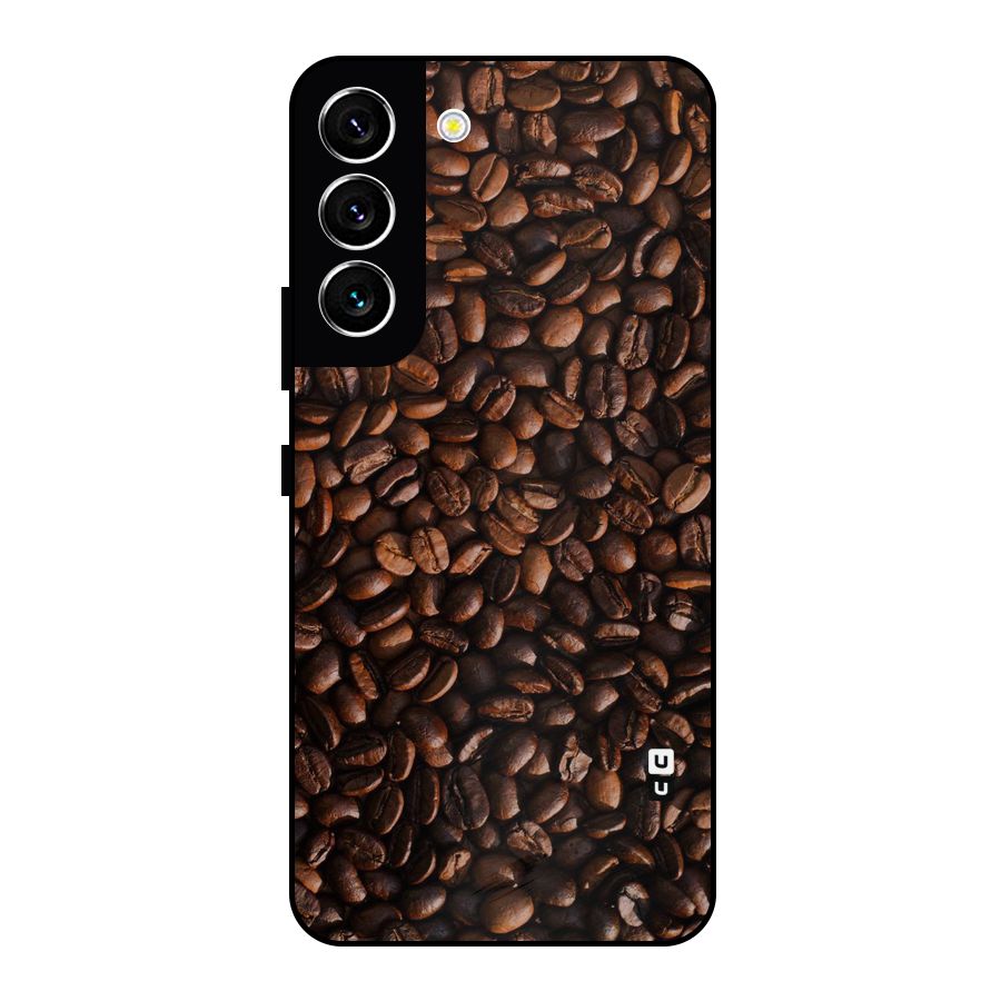 Coffee Beans Scattered Metal Back Case for Galaxy S22 5G