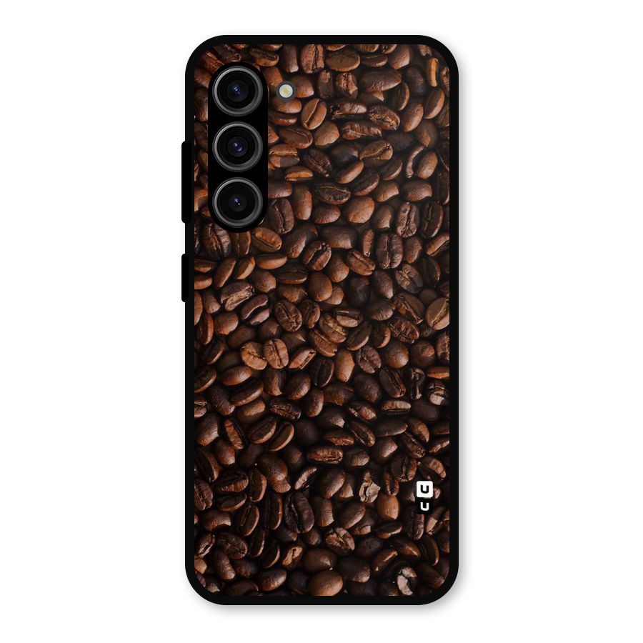 Coffee Beans Scattered Metal Back Case for Galaxy S23