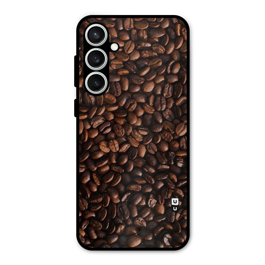 Coffee Beans Scattered Metal Back Case for Galaxy S23 FE