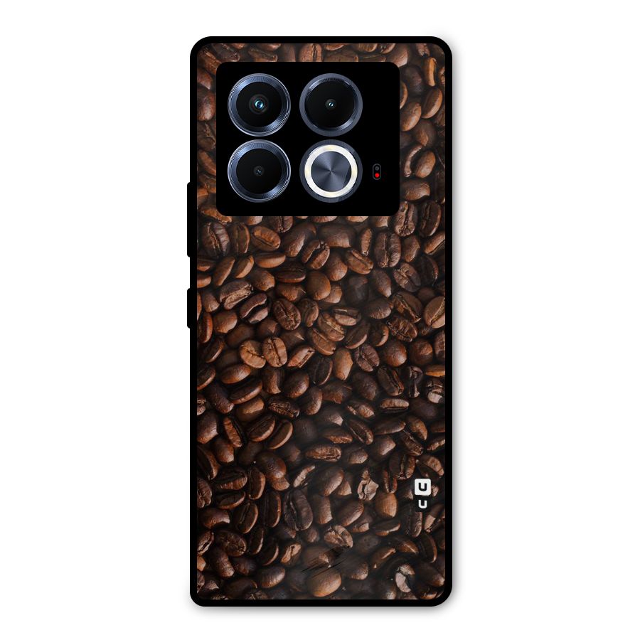 Coffee Beans Scattered Metal Back Case for Infinix Note 40 5G