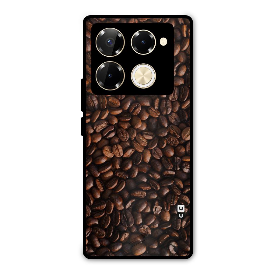Coffee Beans Scattered Metal Back Case for Infinix Note 40 Pro
