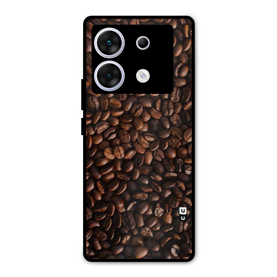 Coffee Beans Scattered Metal Back Case for Infinix Zero 30 5G