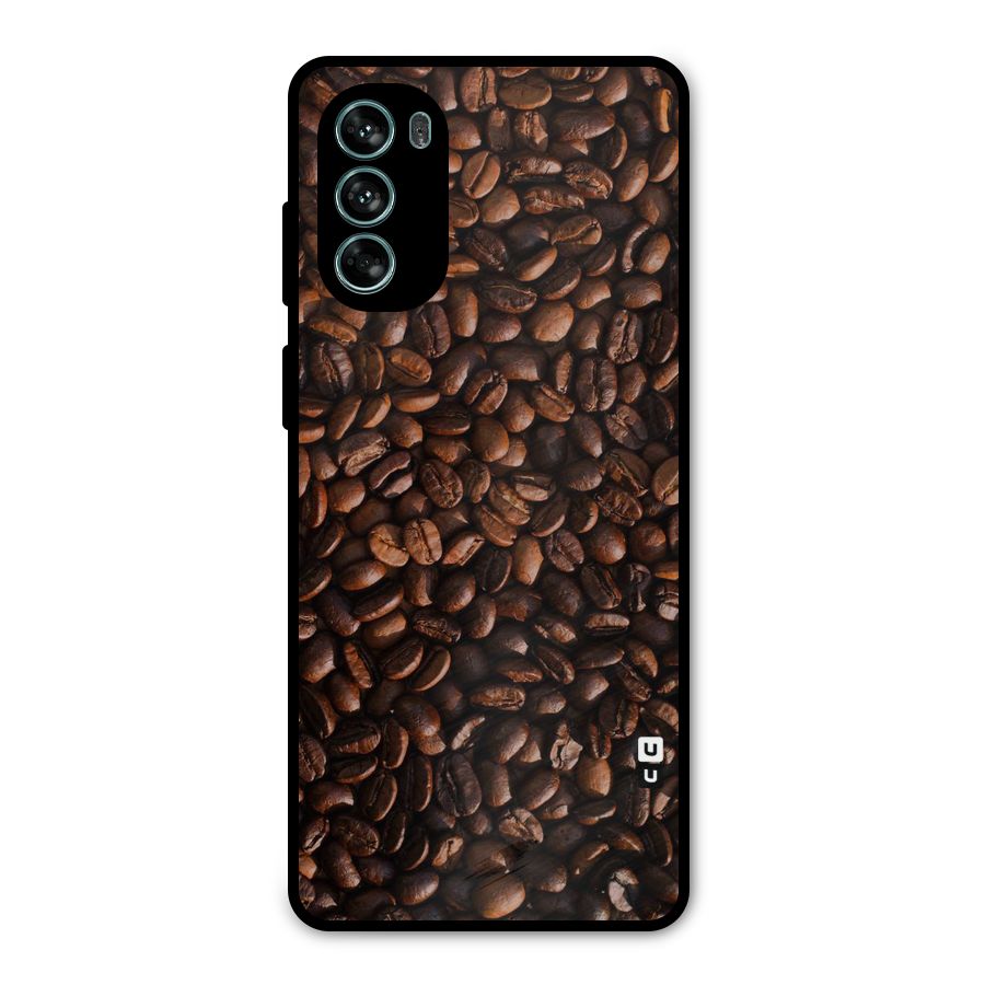 Coffee Beans Scattered Metal Back Case for Moto G62