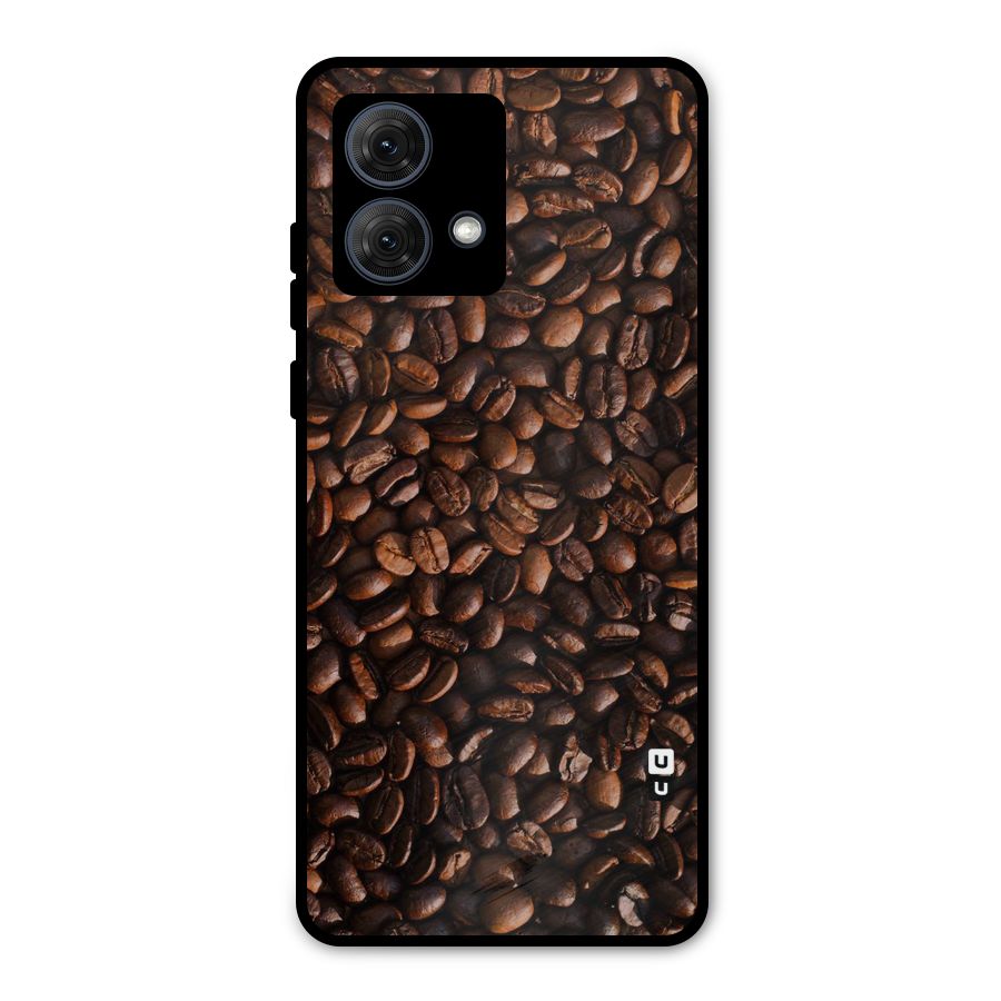 Coffee Beans Scattered Metal Back Case for Moto G84
