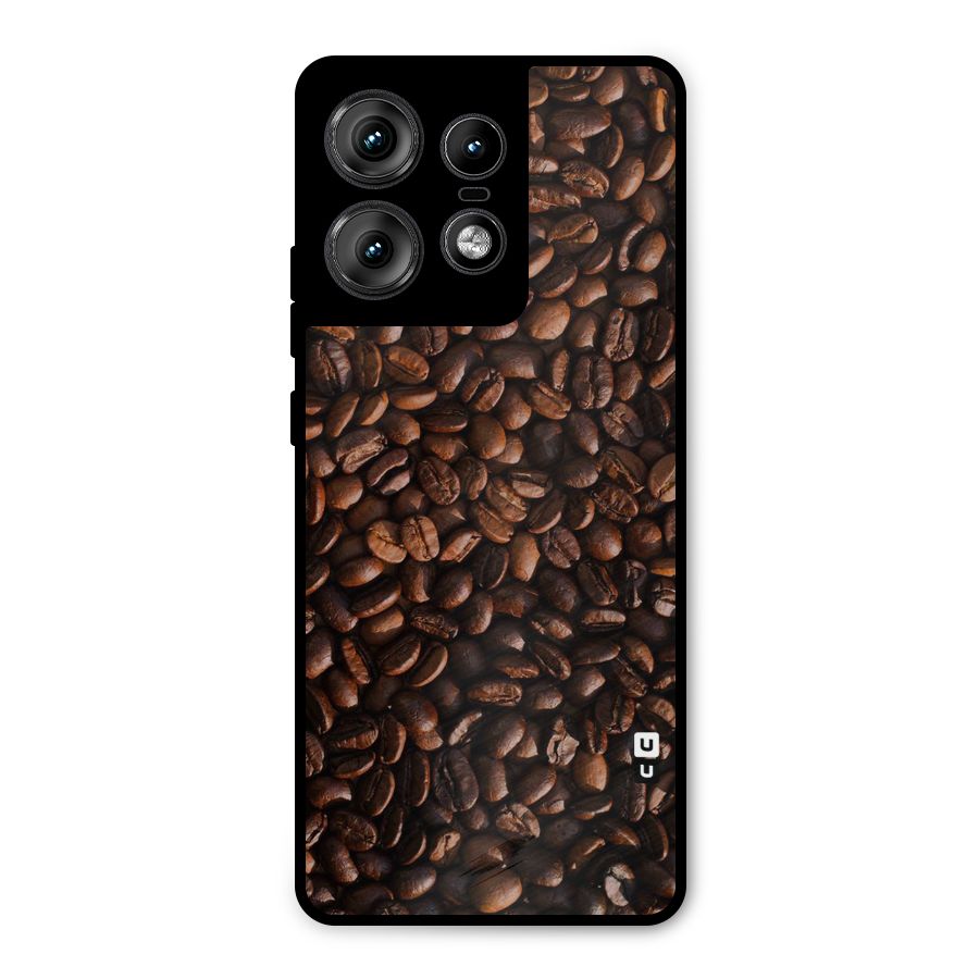 Coffee Beans Scattered Metal Back Case for Motorola Edge 50 Pro