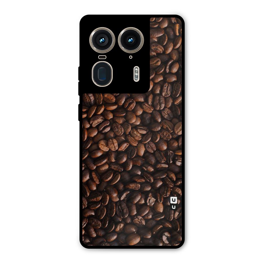 Coffee Beans Scattered Metal Back Case for Motorola Edge 50 Ultra