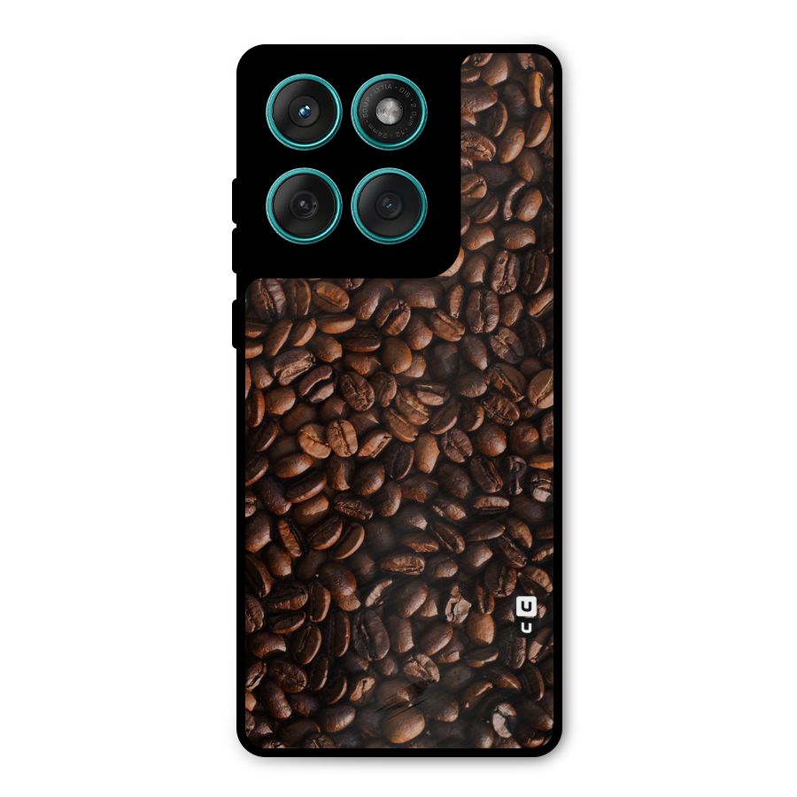 Coffee Beans Scattered Metal Back Case for Motorola Edge 60 Fusion