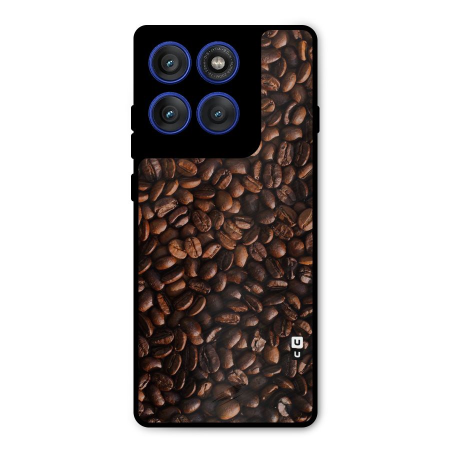 Coffee Beans Scattered Metal Back Case for Motorola Edge 60 Pro