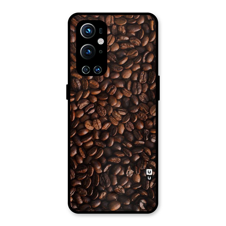 Coffee Beans Scattered Metal Back Case for OnePlus 9 Pro