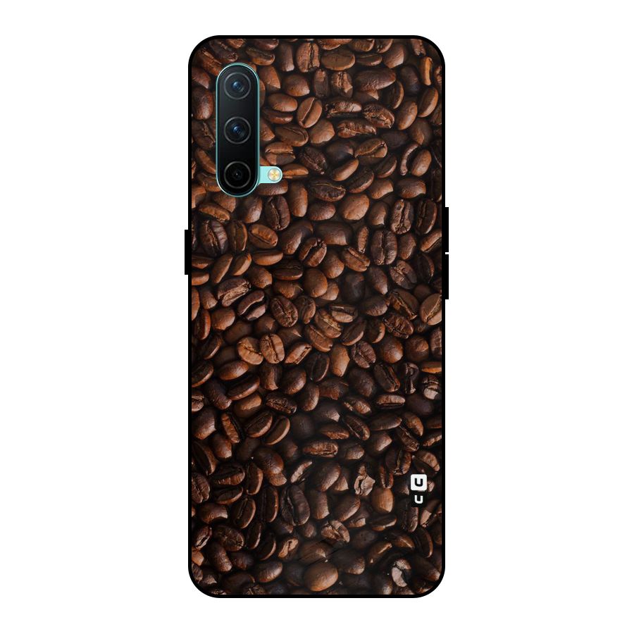 Coffee Beans Scattered Metal Back Case for OnePlus Nord CE 5G