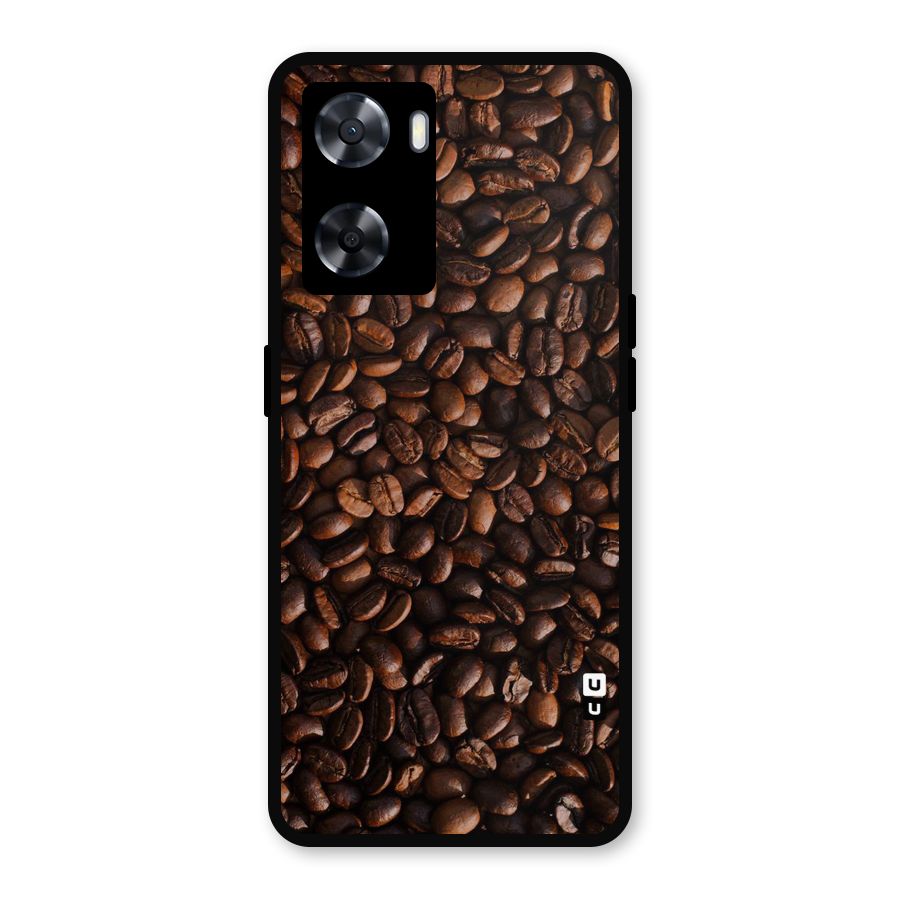 Coffee Beans Scattered Metal Back Case for Oppo A77s