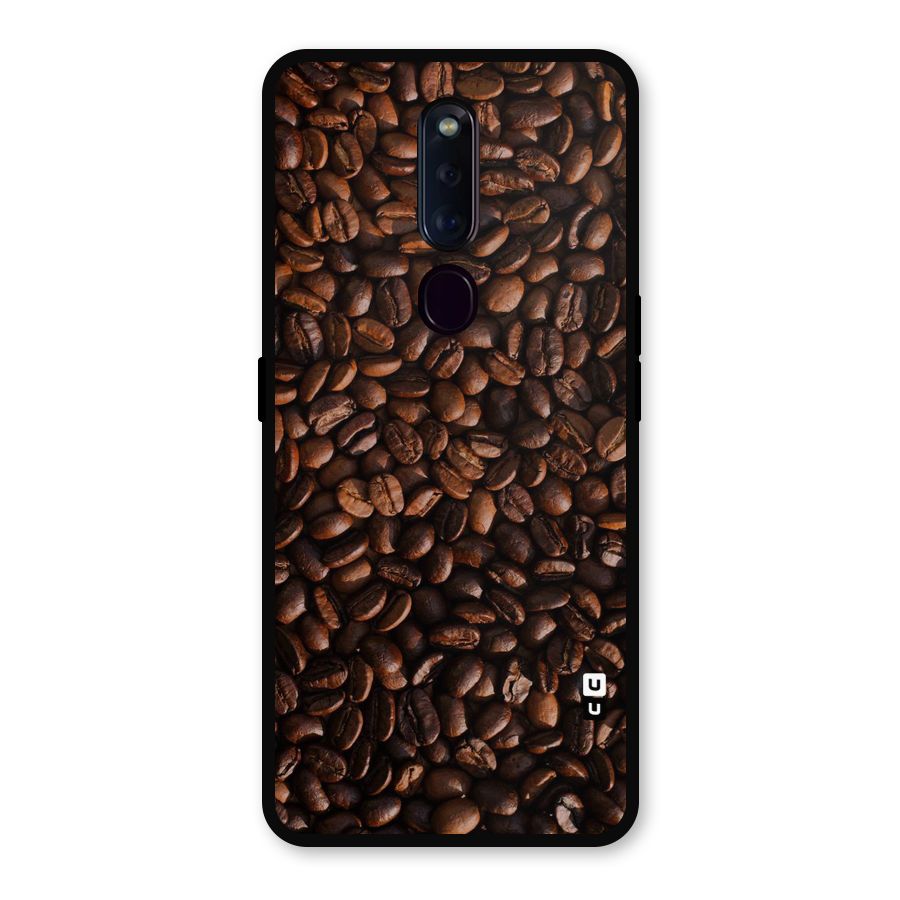 Coffee Beans Scattered Metal Back Case for Oppo F11 Pro