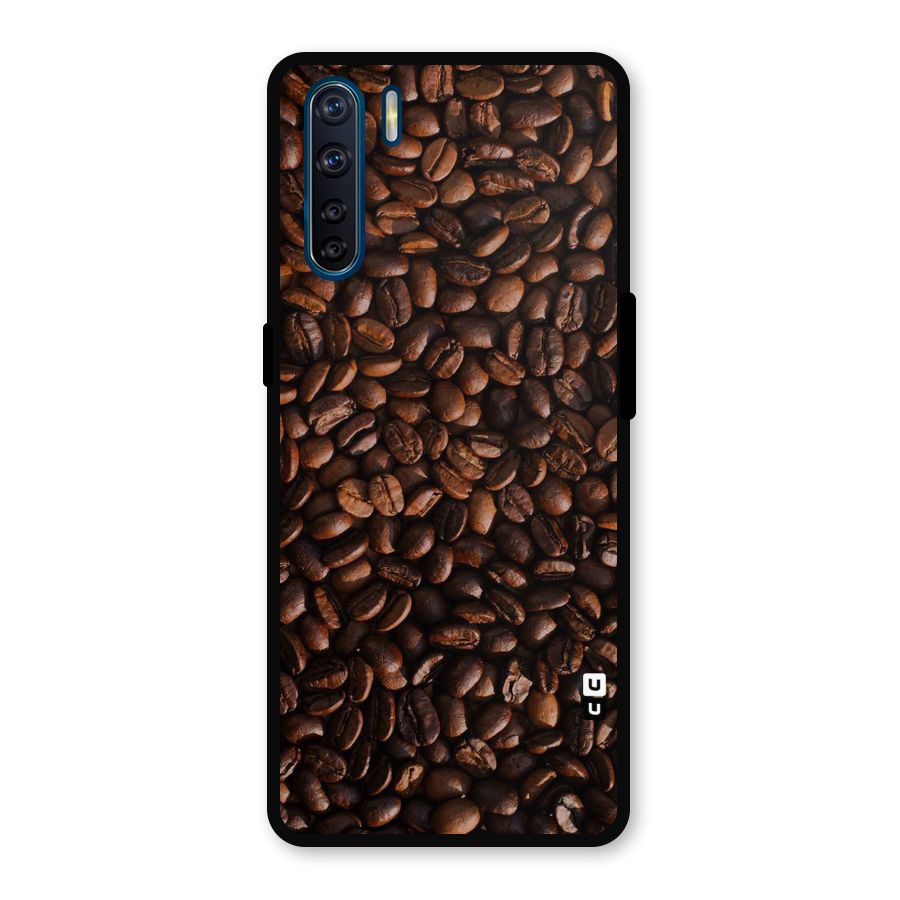 Coffee Beans Scattered Metal Back Case for Oppo F15