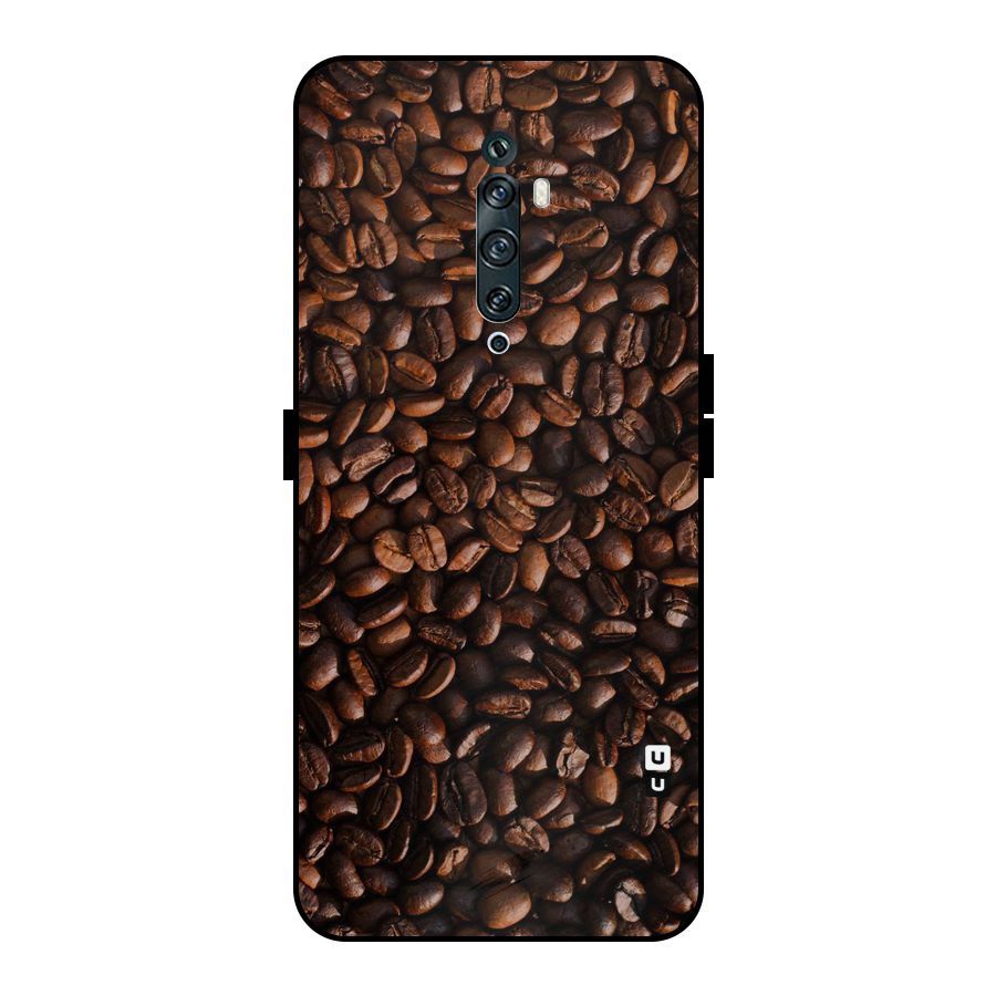 Coffee Beans Scattered Metal Back Case for Oppo Reno2 F