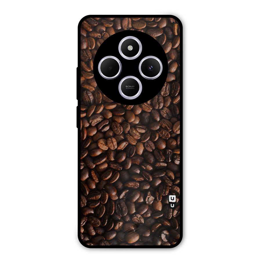 Coffee Beans Scattered Metal Back Case for Poco C75 5G