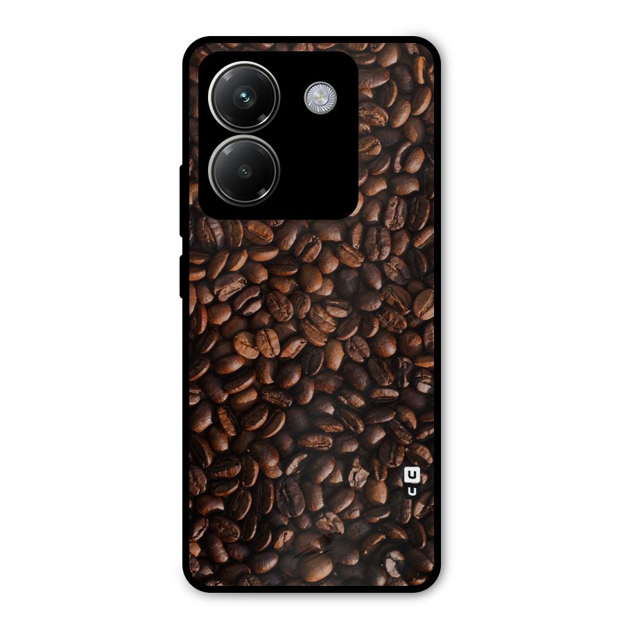 Coffee Beans Scattered Metal Back Case for Poco M7 Pro 5G