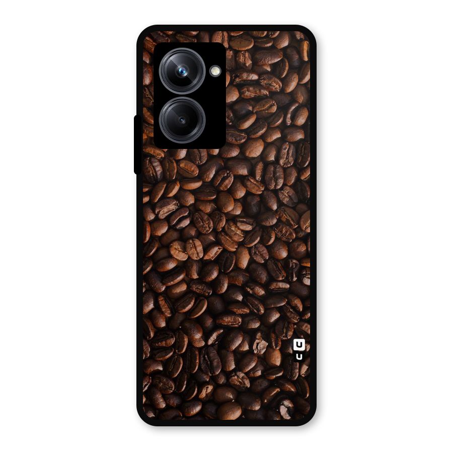 Coffee Beans Scattered Metal Back Case for Realme 10 Pro