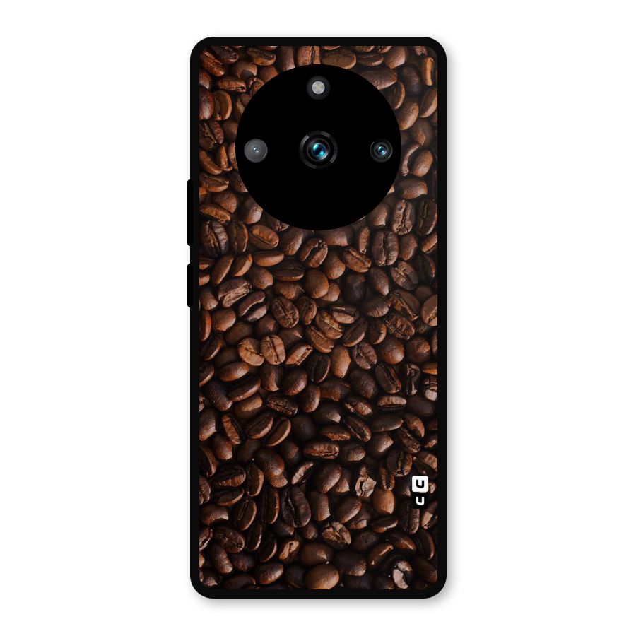Coffee Beans Scattered Metal Back Case for Realme 11 Pro