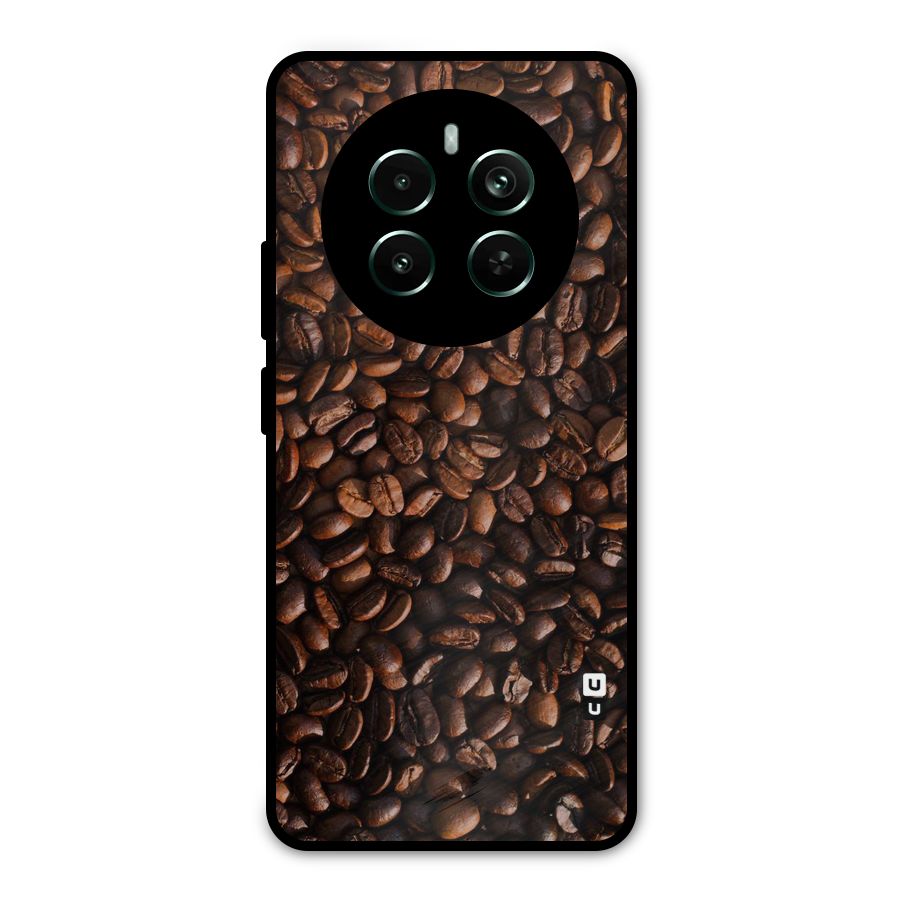 Coffee Beans Scattered Metal Back Case for Realme 12 Pro Plus