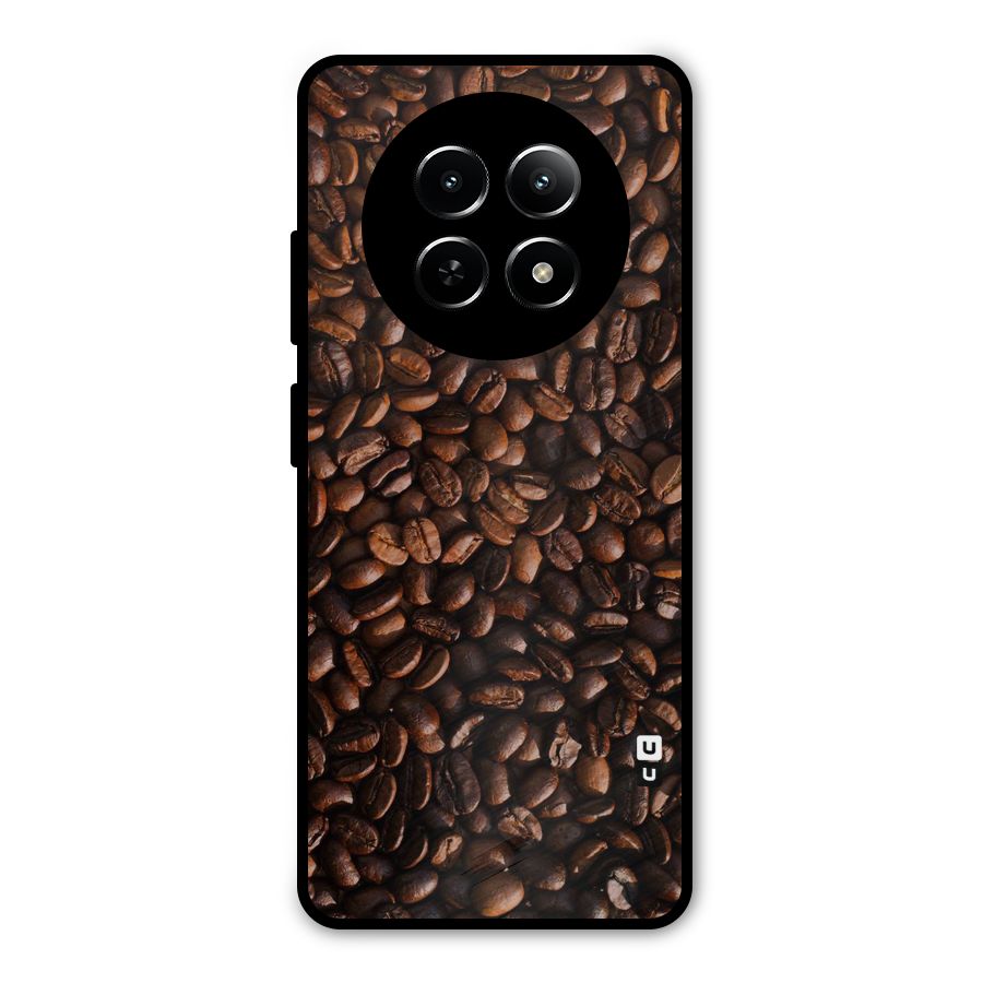 Coffee Beans Scattered Metal Back Case for Realme 12x 5G