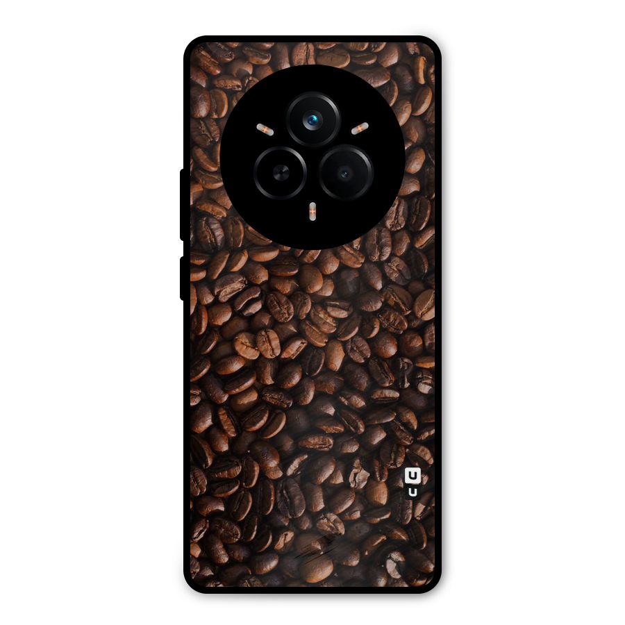 Coffee Beans Scattered Metal Back Case for Realme 14 Pro
