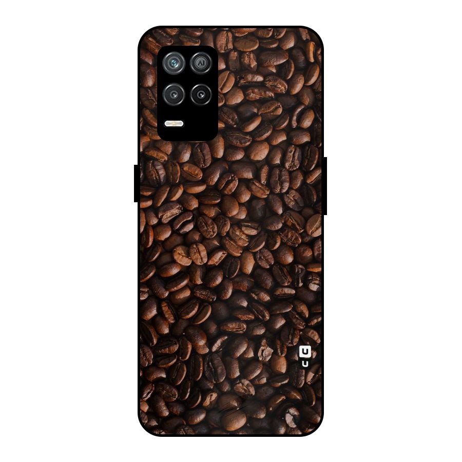 Coffee Beans Scattered Metal Back Case for Realme 8 5G