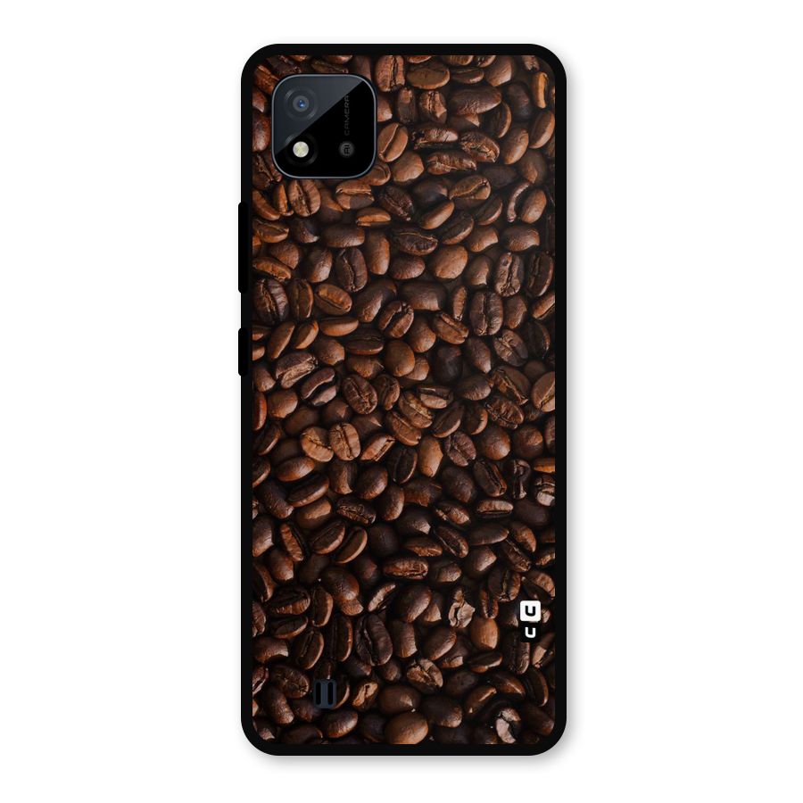 Coffee Beans Scattered Metal Back Case for Realme C11 2021