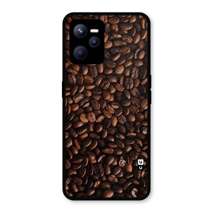 Coffee Beans Scattered Metal Back Case for Realme C35