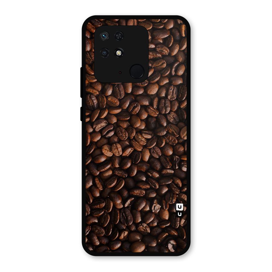 Coffee Beans Scattered Metal Back Case for Redmi 10 Power