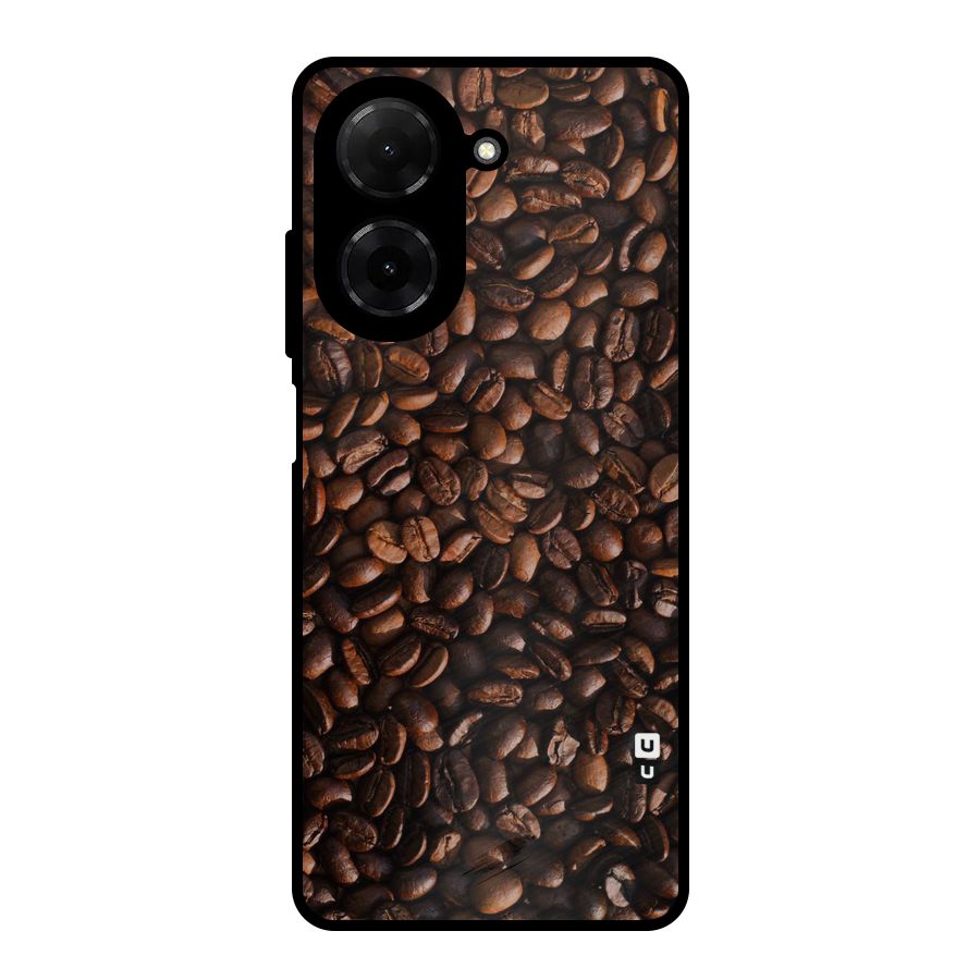 Coffee Beans Scattered Metal Back Case for Redmi A5 4G