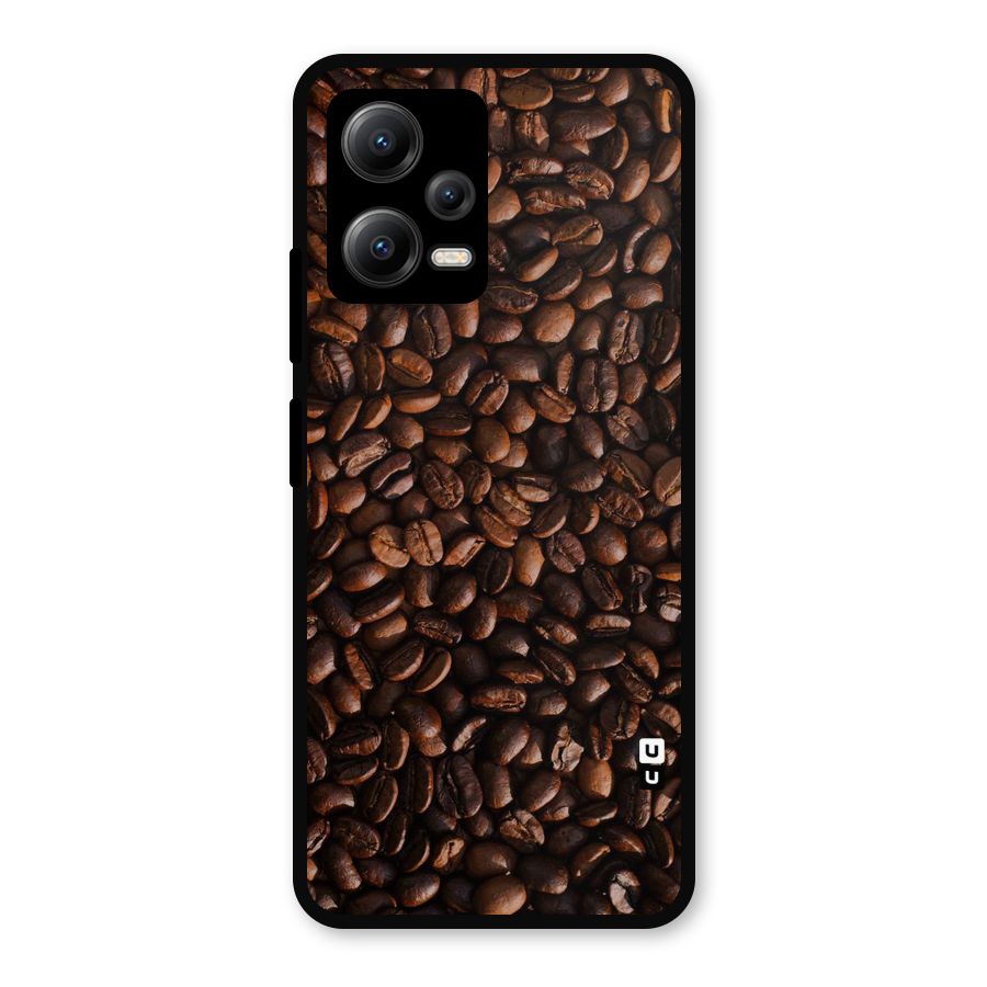 Coffee Beans Scattered Metal Back Case for Redmi Note 12 5G