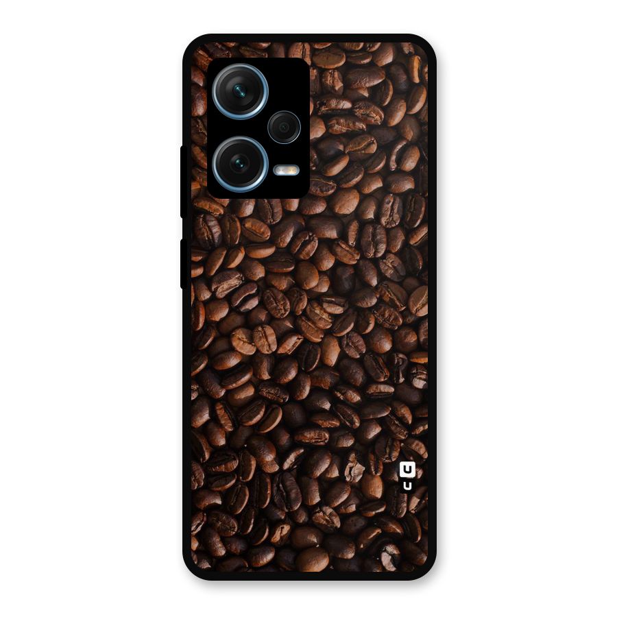 Coffee Beans Scattered Metal Back Case for Redmi Note 12 Pro Plus 5G