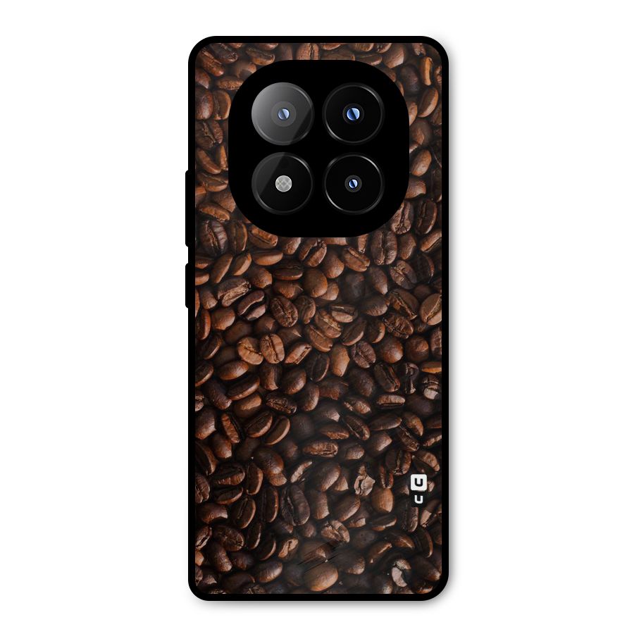 Coffee Beans Scattered Metal Back Case for Redmi Note 14 Pro Plus 5G