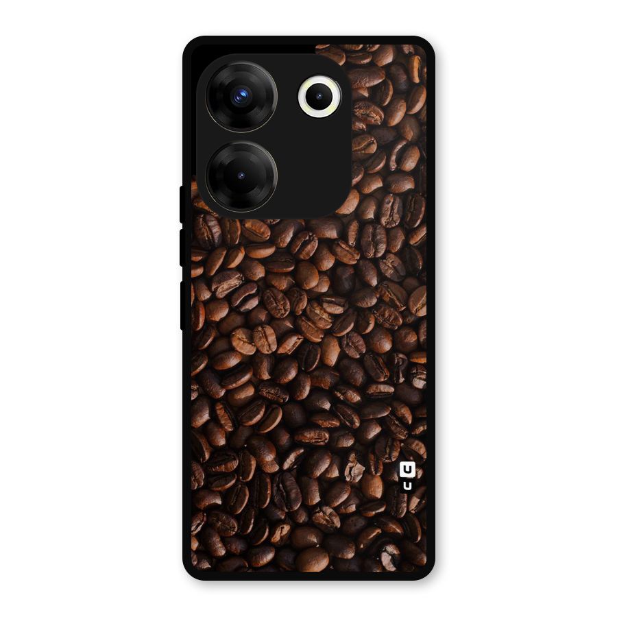 Coffee Beans Scattered Metal Back Case for Tecno Camon 20