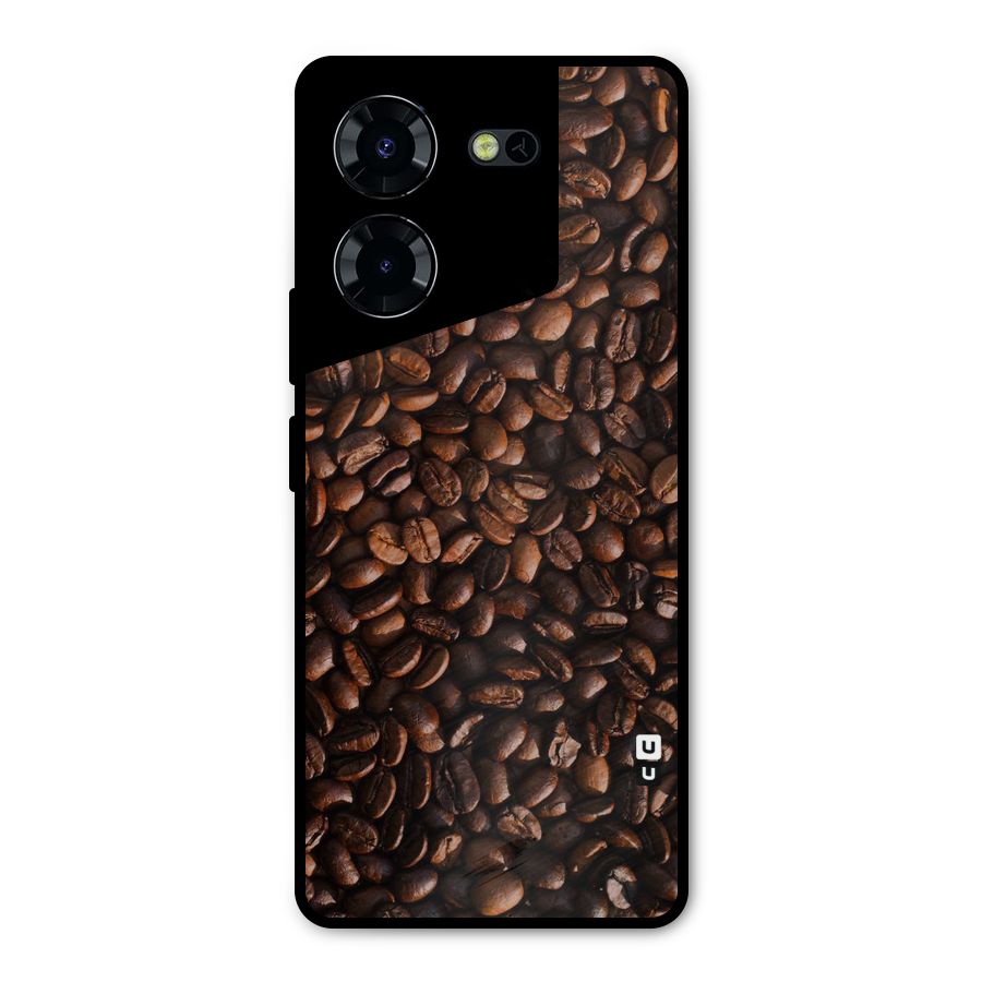 Coffee Beans Scattered Metal Back Case for Tecno Pova 5 Pro 5G