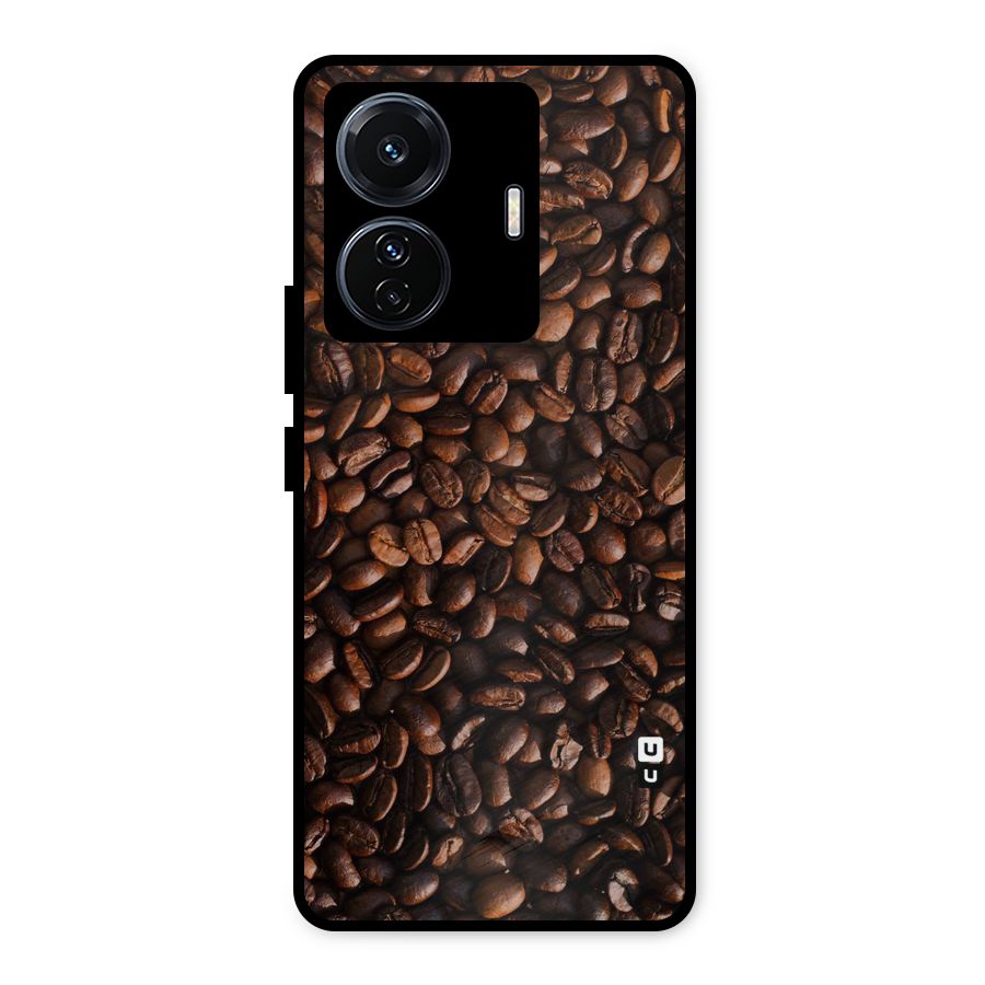 Coffee Beans Scattered Metal Back Case for Vivo T1 Pro