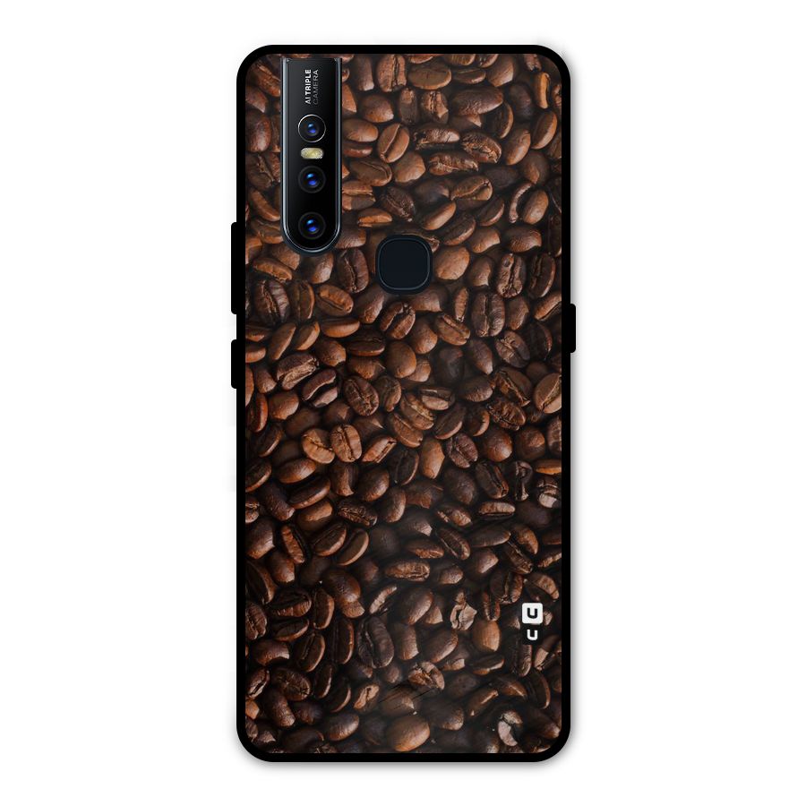 Coffee Beans Scattered Metal Back Case for Vivo V15
