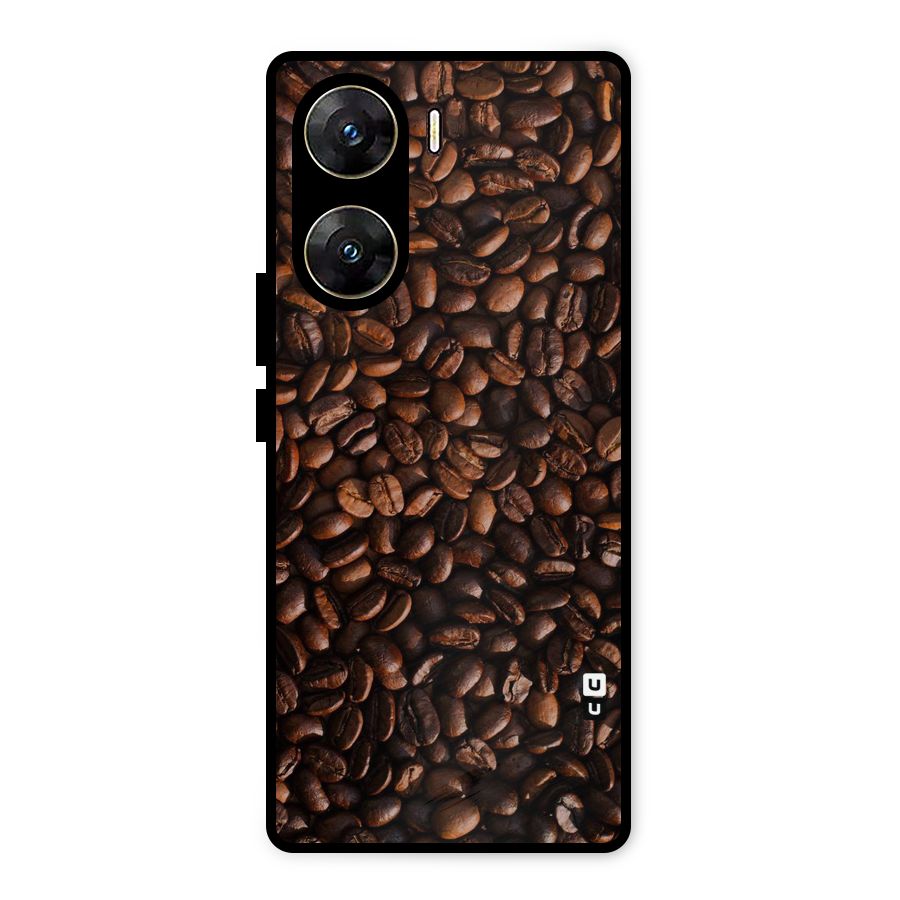 Coffee Beans Scattered Metal Back Case for Vivo V29e