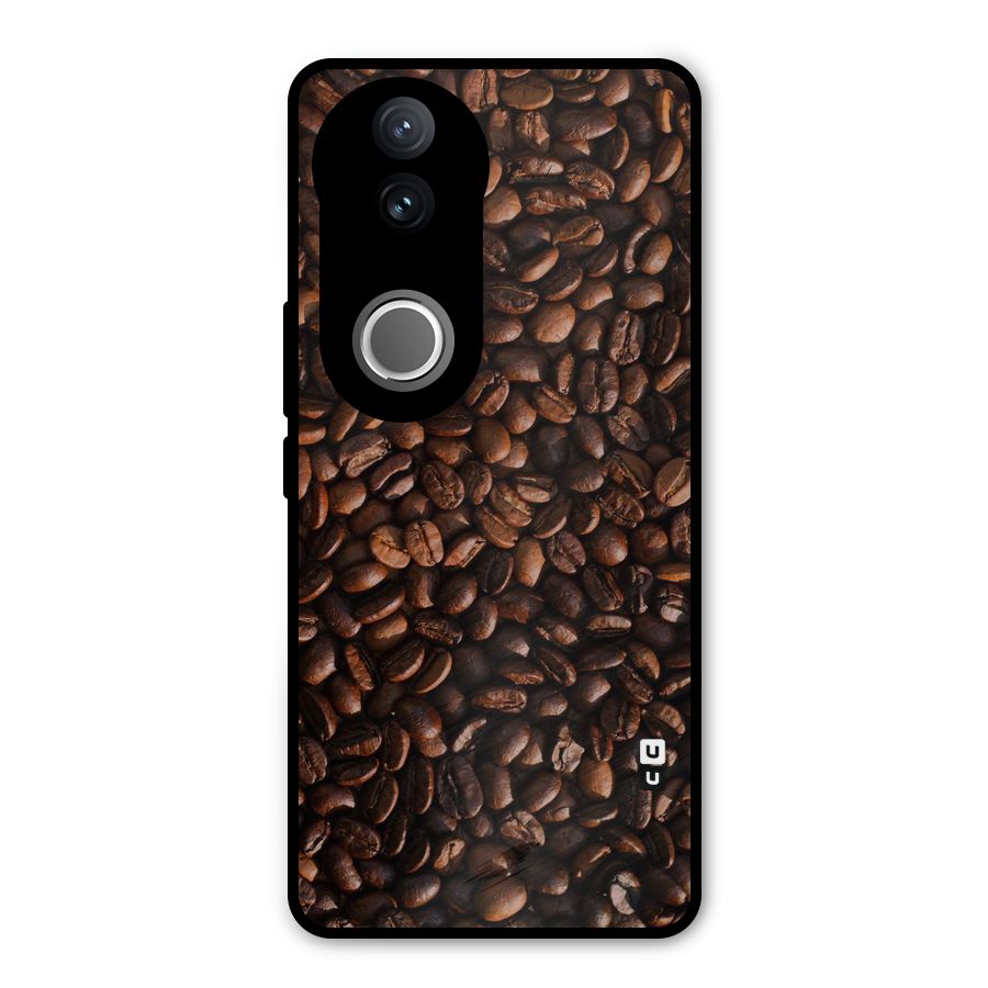 Coffee Beans Scattered Metal Back Case for Vivo V50