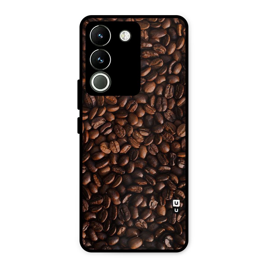 Coffee Beans Scattered Metal Back Case for Vivo Y200