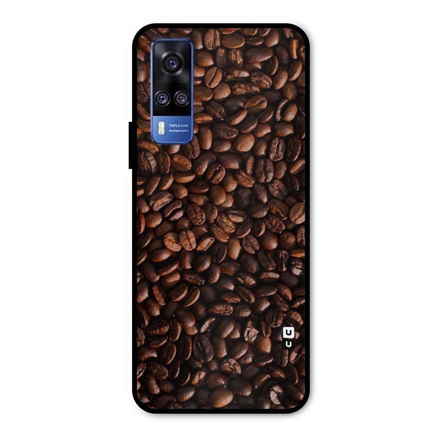 Coffee Beans Scattered Metal Back Case for Vivo Y31