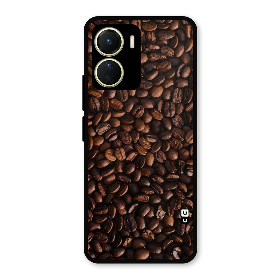 Coffee Beans Scattered Metal Back Case for Vivo Y56