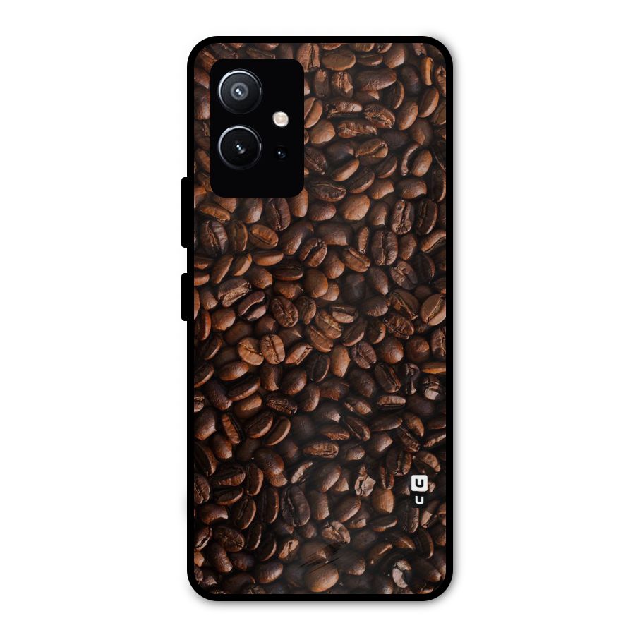 Coffee Beans Scattered Metal Back Case for Vivo Y75 5G