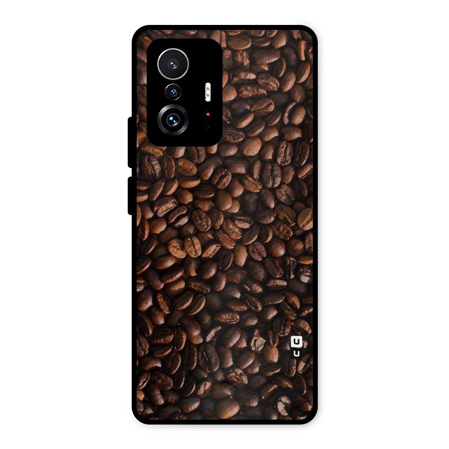 Coffee Beans Scattered Metal Back Case for Xiaomi 11T Pro