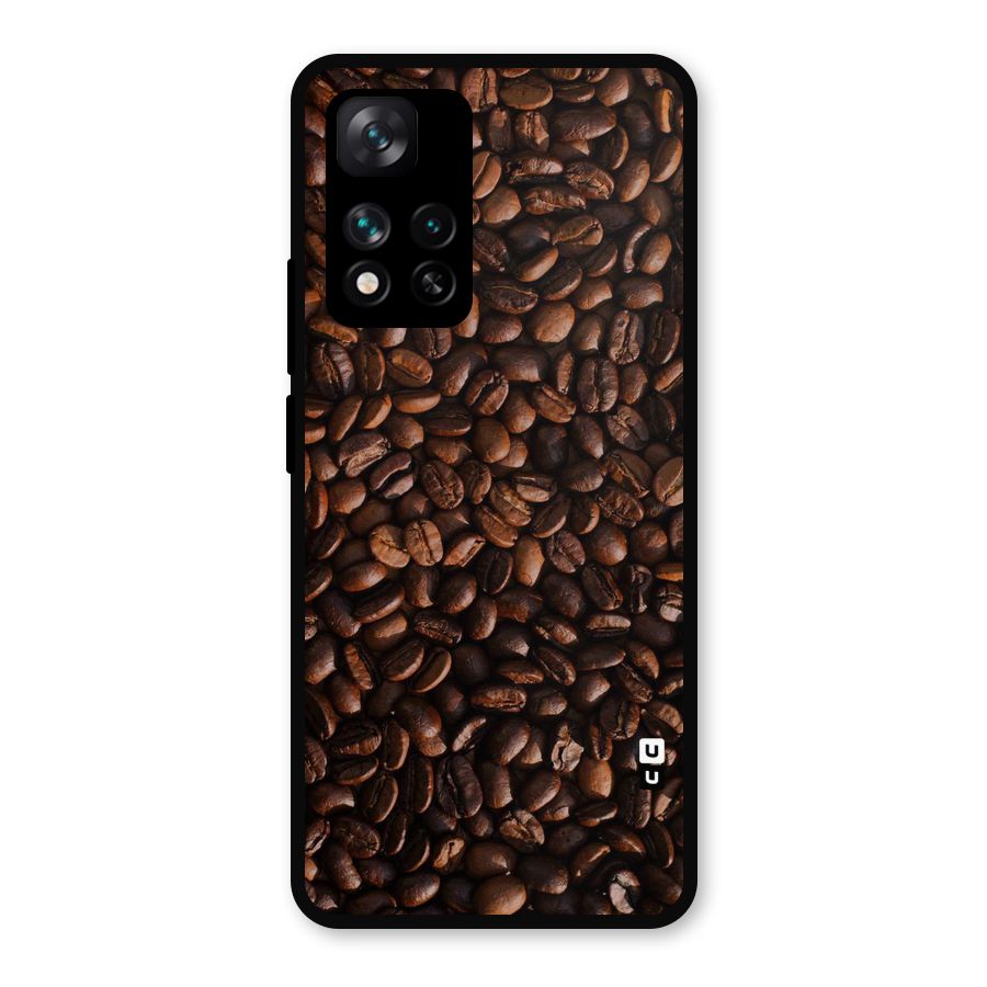 Coffee Beans Scattered Metal Back Case for Xiaomi 11i Hypercharge 5G