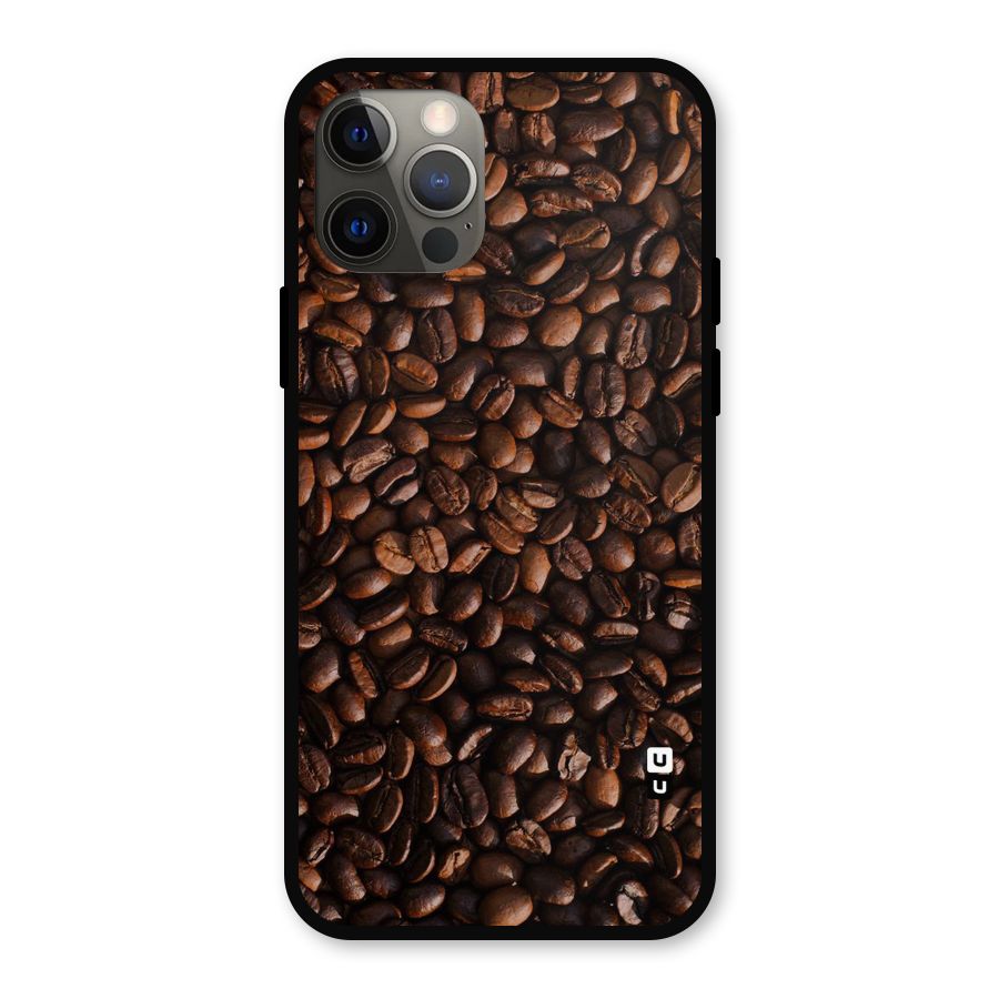 Coffee Beans Scattered Metal Back Case for iPhone 12 Pro
