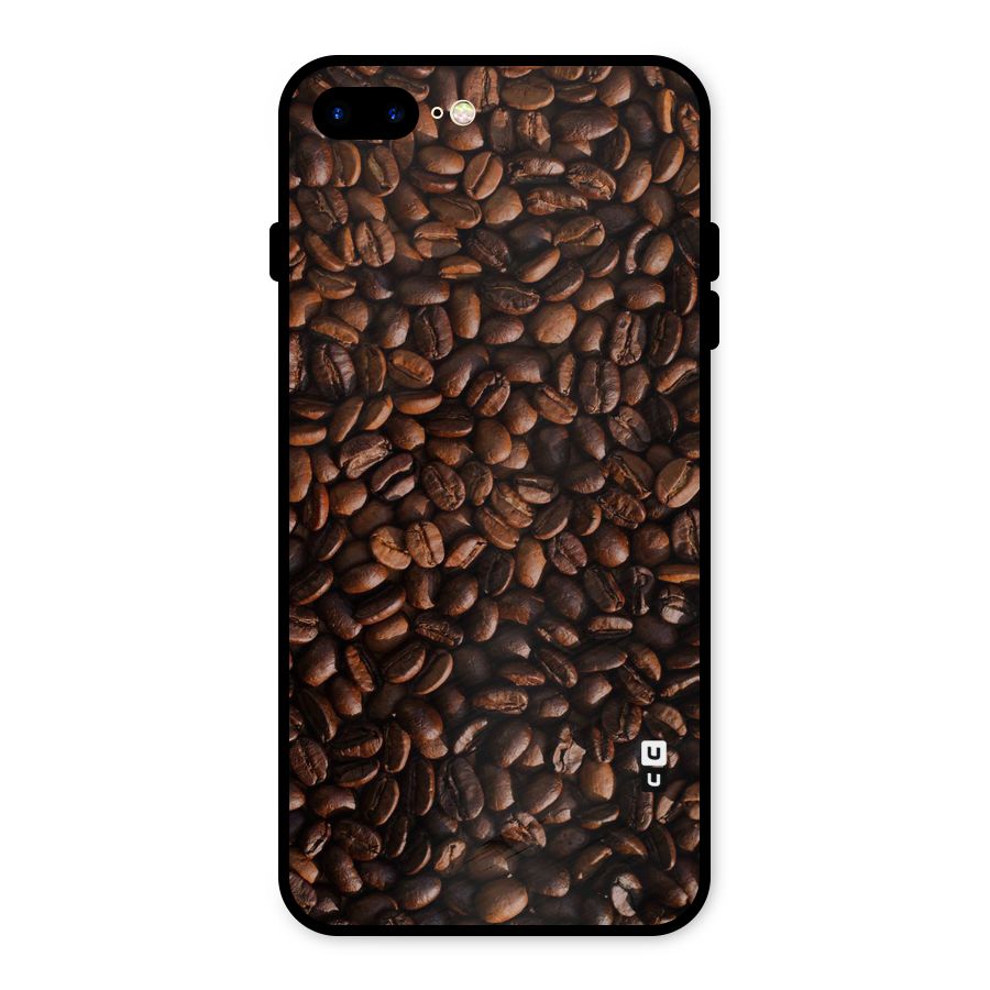Coffee Beans Scattered Metal Back Case for iPhone 8 Plus