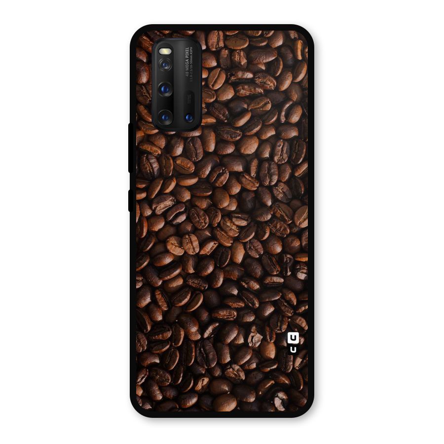 Coffee Beans Scattered Metal Back Case for iQOO 3
